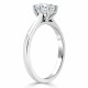 Кольцо с Овальным Бриллиантом 0,60 ct в Белом Золоте - фото