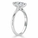 Кольцо с Бриллиантом огранки «Маркиз» 0,55 ct в Белом Золоте 750 пробы - фото