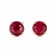 Сережки Пусети з Рубінами 0,58 ct з Червоного Золота 750 проби - фото