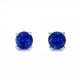 Серьги Пусеты с Сапфирами 0,28 ct из Белого Золота 750 пробы - фото