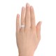 Кольцо для Помолвки с Центральным Бриллиантом Принцесса 2,23 ct и инкрустацией 5,25 ct в Белом Золоте - фото