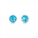 Сережки Пусети з Білого Золота 750 проби з Сапфірами 0,56 ct - фото