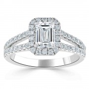 Кольцо для Помолвки с Центральным Бриллиантом 0,70 ct и инкрустацией 1,42 ct