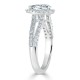 Engagement Ring with 0,70 ct Central Diamond and 0,98 ct Scattering in White Gold - фото