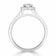 Engagement Ring with 0,70 ct Central Diamond and 0,98 ct Scattering in White Gold - фото
