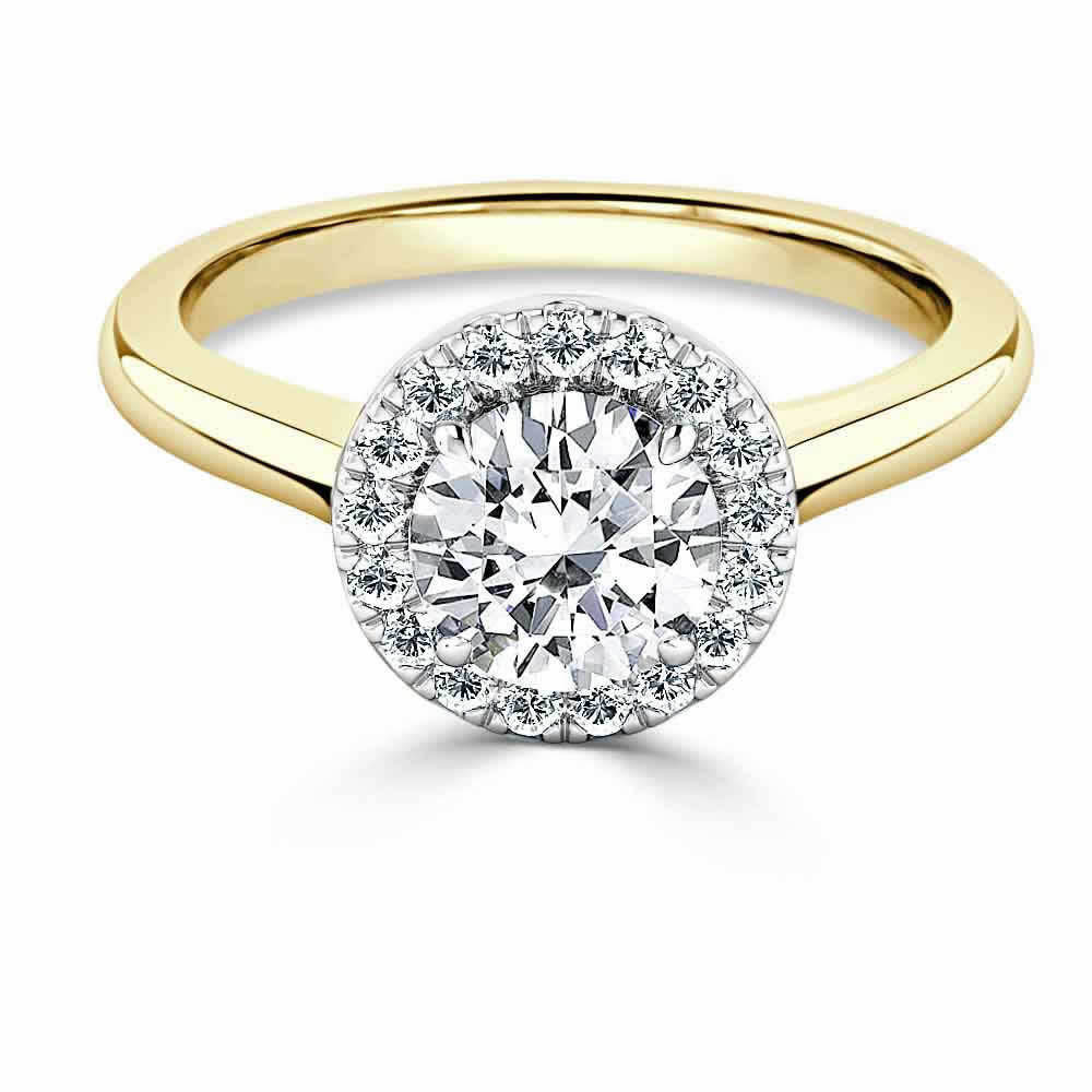 Кольцо с Бриллиантом 0,70 ct и инкрустацией 0,17 ct из Желтого Золота - фото