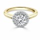 Кольцо с Бриллиантом 0,70 ct и инкрустацией 0,17 ct из Желтого Золота - фото