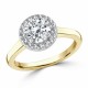 Кольцо с Бриллиантом 0,70 ct и инкрустацией 0,17 ct из Желтого Золота - фото