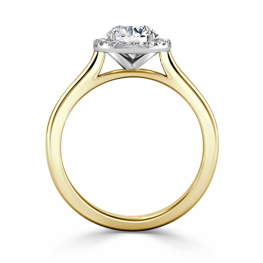 Кольцо с Бриллиантом 0,70 ct и инкрустацией 0,17 ct из Желтого Золота - фото