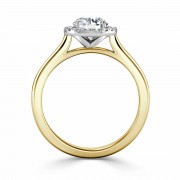 Кольцо с Бриллиантом 0,70 ct и инкрустацией 0,17 ct из Желтого Золота