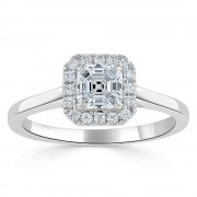 Кольцо для Помолвки с Центральным Бриллиантом 0,50 ct и инкрустацией бриллиантов 0,40 ct