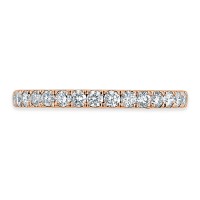 Кольцо с Бриллиантовой Дорожкой огранки «Круг» размером 2,5х2,5 мм, 1,68 ct в Красном Золоте 750 пробы