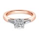 Ring with 0,51 ct Central Diamond in 750 Red Gold - фото