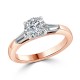 Ring with 0,51 ct Central Diamond in 750 Red Gold - фото