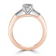 Ring with 0,51 ct Central Diamond in 750 Red Gold - фото