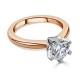 Каблучка з Діамантом 0,61 ct в Червоному Золоті 750 проби - фото