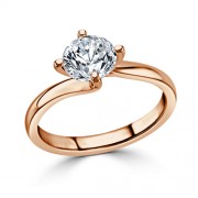 Кольцо для Помолвки из Красного Золота с Бриллиантом огранки «Круг» 0,70 ct