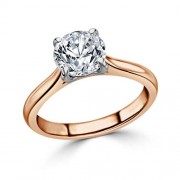 Кольцо для Помолвки из Красного Золота с Бриллиантом 0,70 ct