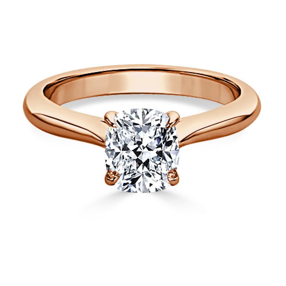 Кольцо для Помолвки с Бриллиантом огранки «Кушон» 0,51 ct - фото