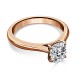 Кольцо для Помолвки с Бриллиантом огранки «Кушон» 0,51 ct - фото