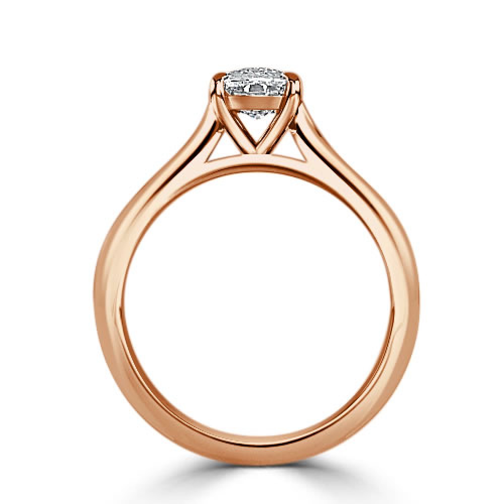 Кольцо для Помолвки с Бриллиантом огранки «Кушон» 0,51 ct - фото