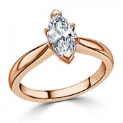 Кольцо для Помолвки с Бриллиантом «Маркиз» 0,43 ct из Красного Золота 750 пробы