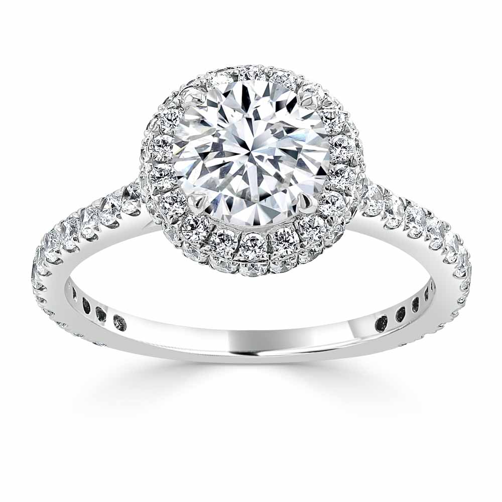 Ring with 0,70 ct Central Diamond and 1,45 ct ScatteRing in 750 White Gold - фото