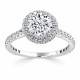 Ring with 0,70 ct Central Diamond and 1,45 ct ScatteRing in 750 White Gold - фото