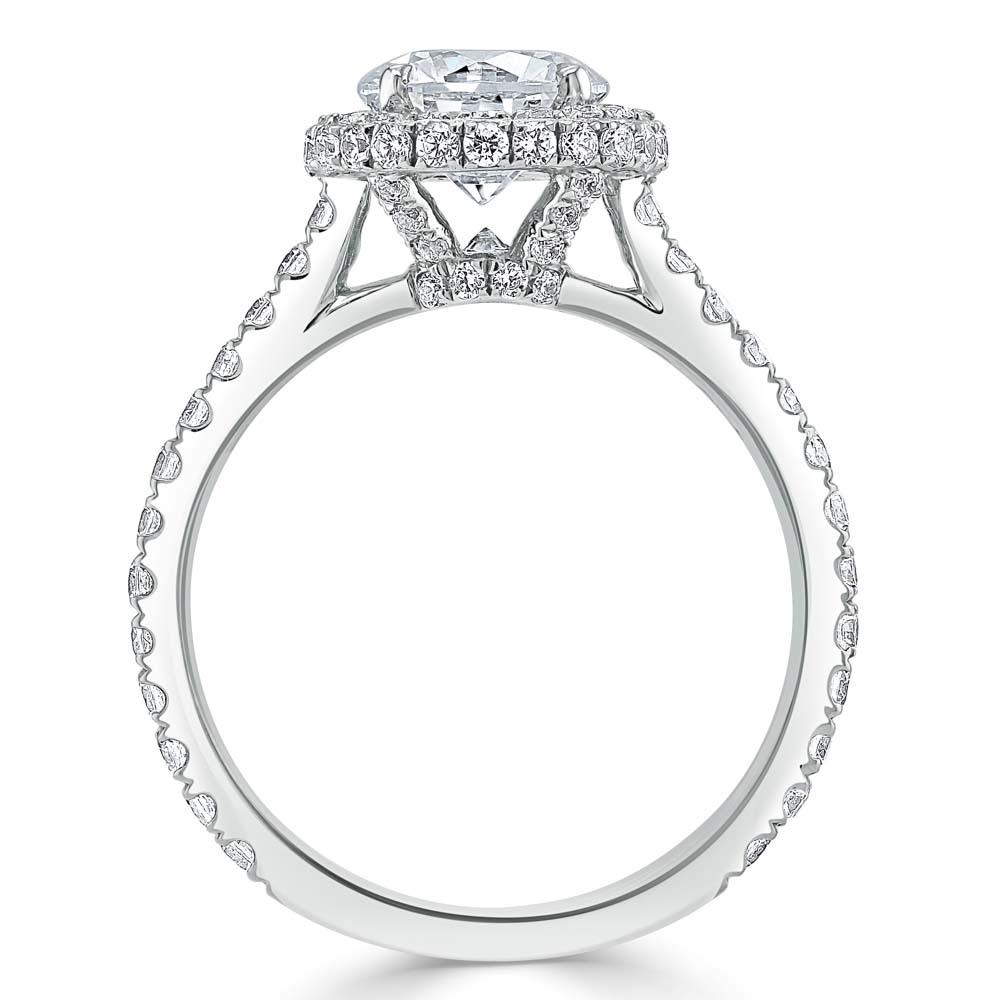 Ring with 0,70 ct Central Diamond and 1,45 ct ScatteRing in 750 White Gold - фото