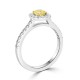 Ослепительное Кольцо для Помолвки с Желтым Бриллиантом 0,43 ct и Инкрустацией Бриллиантов в 0,28 ct - фото
