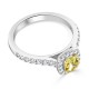 Ослепительное Кольцо для Помолвки с Желтым Бриллиантом 0,43 ct и Инкрустацией Бриллиантов в 0,28 ct - фото