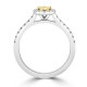 Кольцо с Желтым Бриллиантом 0,5 ct и россыпью Бриллиантов в 0,32 ct - фото