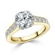 Кольцо с Бриллиантом 0,82 ct в Желтом Золоте - фото