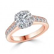 Кольцо для Помолвки с Бриллиантом 1,14 ct в Красном Золоте