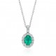 Pendant with 1,08 ct Emerald and 0,19 ct diamond incrustation - фото