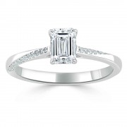 Кольцо для Помолвки с Бриллиантом «Эмеральд» 0,54 ct в Белом Золоте 750 пробы