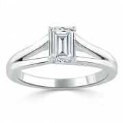 Кольцо для Помолвки с Бриллиантом «Эмеральд» 0,62 ct в Белом Золоте