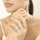 Кольцо с Бриллиантом 0,51 ct в Белом Золоте - фото