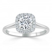 Кольцо для Помолвки с Бриллиантом 0,70 ct в Белом Золоте 750 пробы