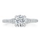 Кольцо для Помолвки с круглым Бриллиантом 0,74 ct и инкрустацией 1,01 ct - фото