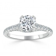 Кольцо для Помолвки с круглым Бриллиантом 0,74 ct и инкрустацией 1,01 ct