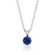 Pendant with 0,85 ct Sapphire with 750 White Gold - фото