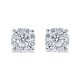 Сережки Пусети з Діамантами 0,38 ct у Білому Золоті 750 проби - фото