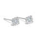 Сережки Пусети з Діамантами 0,38 ct у Білому Золоті 750 проби - фото