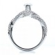 Engagement Ring in White Gold with 0,55 ct Marquis-cut Diamond and 2,00 ct placer - фото