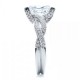 Engagement Ring in White Gold with 0,55 ct Marquis-cut Diamond and 2,00 ct placer - фото