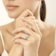 Кольцо с Бриллиантом 0,70 ct и инкрустацией 0,80 ct в Белом Золоте - фото