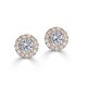 Puset Earrings with central 0,36 ct Diamonds and 0,26 ct Diamonds inla'ID in 750 Red Gold - фото