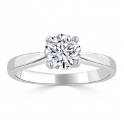 Кольцо для Помолвки из Белого Золота 750 пробы с Бриллиантом 0,61 ct