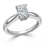 Кольцо для Помолвки с Бриллиантом «Радиант» 0,55 ct в Белом Золоте